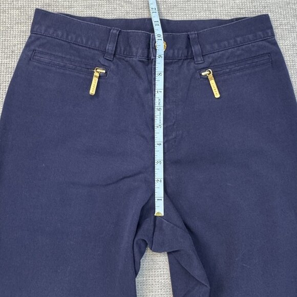 Lauren Jeans Ralph L Womens Blue Pants Zip Pockets Straight Leg Mid Rise Size 4 - Picture 9 of 11